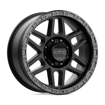 KMC KM544 MESA 17X9 SATIN BLACK W/ GLOSS BLACK LIP