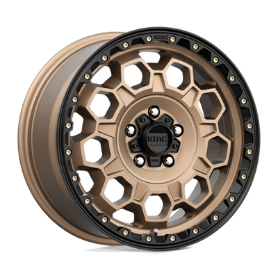 KMC KM545 TREK 17X8 MATTE BRONZE W/ BLACK LIP
