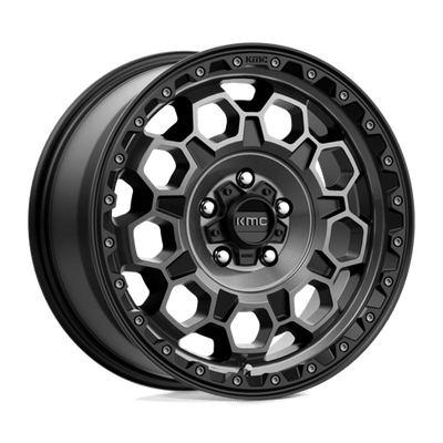 KMC KM545 TREK 17X8 SATIN BLACK W/ GRAY TINT