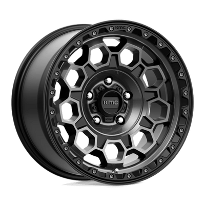 KMC KM545 TREK 17X9 SATIN BLACK W/ GRAY TINT