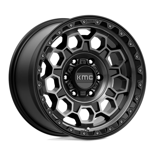 KMC KM545 TREK 17X9 SATIN BLACK W/ GRAY TINT