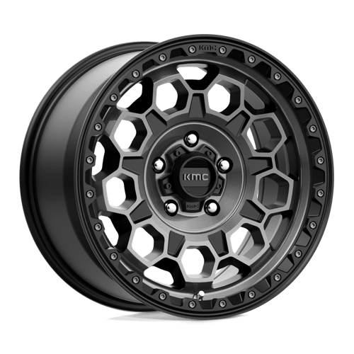 KMC KM545 TREK 17X9 SATIN BLACK W/ GRAY TINT