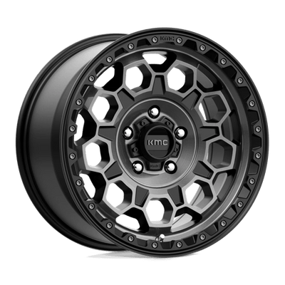 KMC KM545 TREK 17X9 SATIN BLACK W/ GRAY TINT