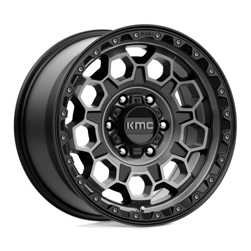 KMC KM545 TREK 17X9 SATIN BLACK W/ GRAY TINT