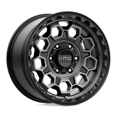 KMC KM545 TREK 17X9 SATIN BLACK W/ GRAY TINT