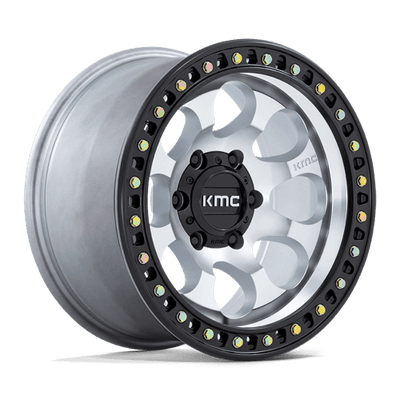 KMC KM550 RIOT SBL 18X9 MACHINED W/ SATIN BLACK LIP