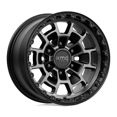 KMC KM718 SUMMIT 16X8 SATIN BLACK W/ GRAY TINT