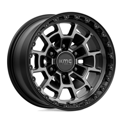 KMC KM718 SUMMIT 16X8 SATIN BLACK W/ GRAY TINT