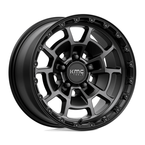 KMC KM718 SUMMIT 17X8.5 SATIN BLACK W/ GRAY TINT