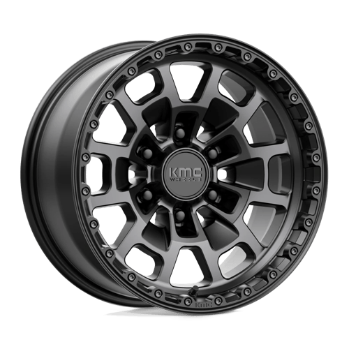 KMC KM718 SUMMIT 17X8.5 SATIN BLACK W/ GRAY TINT