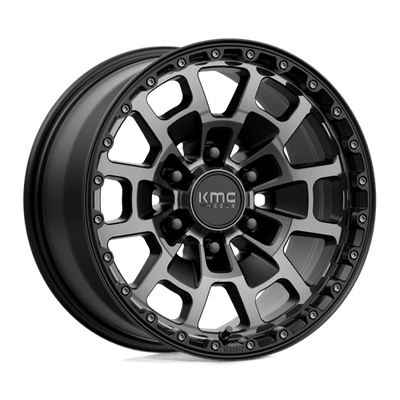 KMC KM718 SUMMIT 17X8.5 SATIN BLACK W/ GRAY TINT