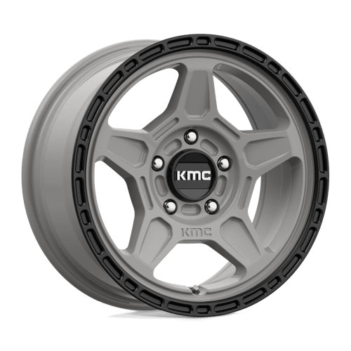 KMC KM721 ALPINE 16X7 SATIN GRAY W/ BLACK LIP