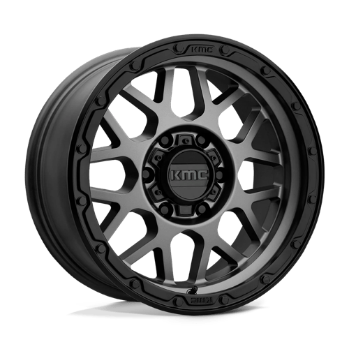 KMC KM535 GRENADE OFF-ROAD 17X9 MATTE GRAY W/ MATTE BLACK LIP
