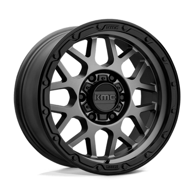 KMC KM535 GRENADE OFF-ROAD 17X9 MATTE GRAY W/ MATTE BLACK LIP