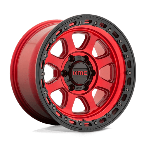 KMC KM548 CHASE 20X9 CANDY RED W/ BLACK LIP