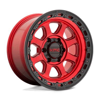 KMC KM548 CHASE 20X9 CANDY RED W/ BLACK LIP