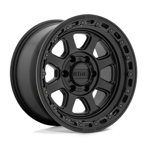 KMC KM548 CHASE 20X9 SATIN BLACK W/ GLOSS BLACK LIP
