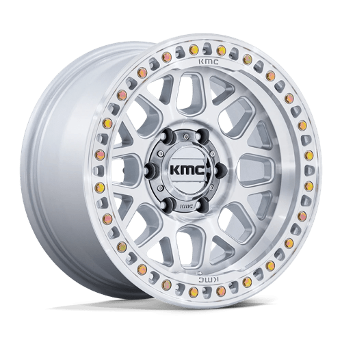 KMC KM549 GRS 20X9 GLOSS SILVER W/ MACHINED FACE