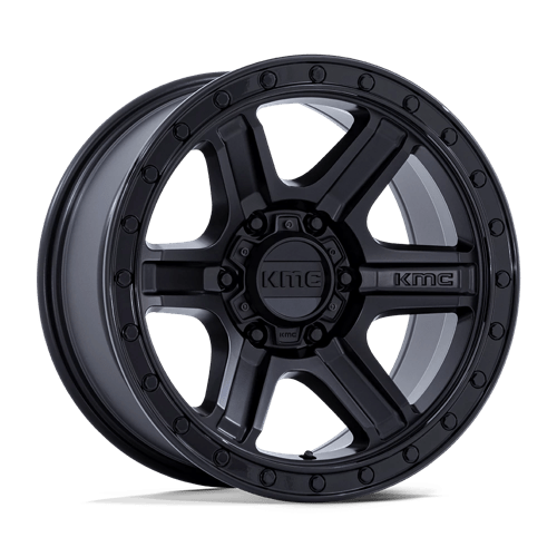 KMC KM551 OUTRUN 18X9 MATTE BLACK W/ GLOSS BLACK LIP
