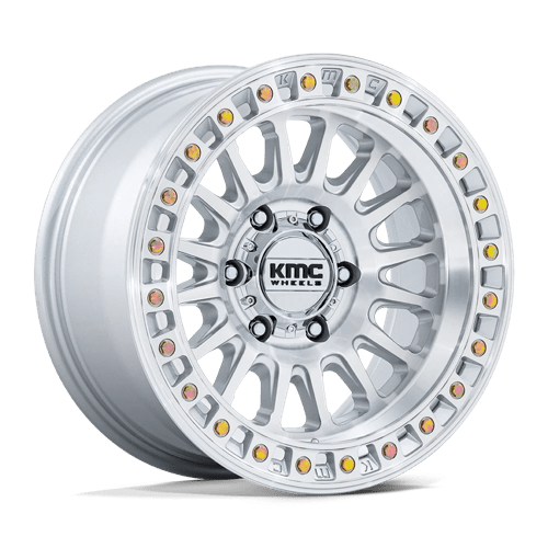 KMC KM552 IMS 20X9 GLOSS SILVER W/ MACHINED FACE