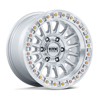KMC KM552 IMS 20X9 GLOSS SILVER W/ MACHINED FACE
