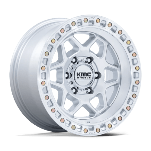 KMC KM553 TORX 17X9 GLOSS SILVER W/ MACHINED FACE