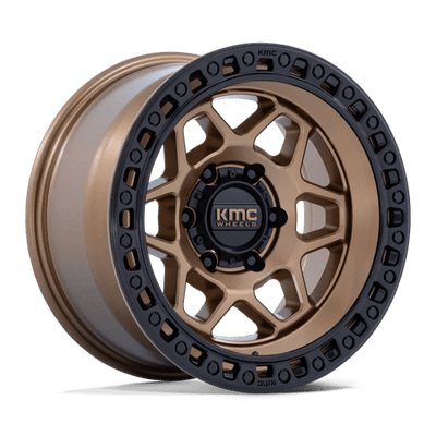 KMC KM553 TORX 17X8.5 MATTE BRONZE W GLOSS BLACK LIP