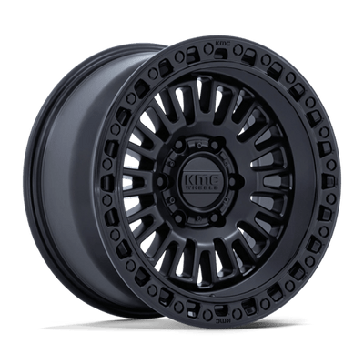KMC KM554 AZTEC 17X8.5 MATTE BLACK W/ GLOSS BLACK LIP