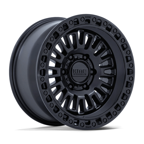 KMC KM554 AZTEC 17X8.5 MATTE BLACK W/ GLOSS BLACK LIP