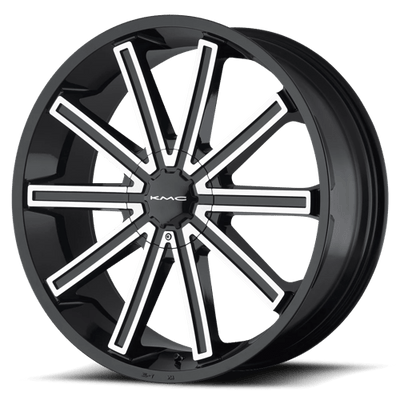 KMC KM681 NERVE 22X9 GLOSS BLACK MACHINED
