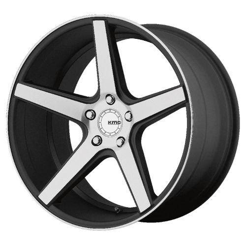 KMC KM685 DISTRICT 19X8.5 SATIN BLACK W/ MACHINED FACE