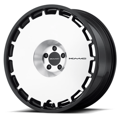 KMC KM689 SKILLET 24X9.5 SATIN BLACK BRUSHED FACE