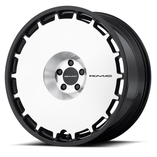 KMC KM689 SKILLET 22X9 SATIN BLACK BRUSHED FACE