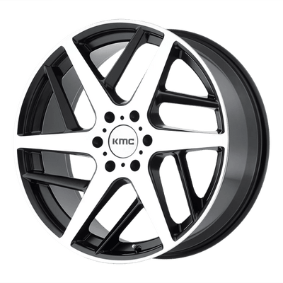 KMC KM699 TWO FACE 22X9 SATIN BLACK W MACHINED FACE