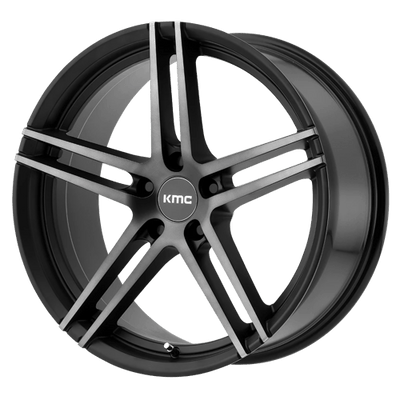 KMC KM703 MONOPHONIC 19X9.5 SATIN BLACK W/ TITANIUM BLACK FACE