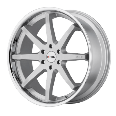 KMC KM715 REVERB 20X9 BRUSHED SILVER W/ CHROME LIP