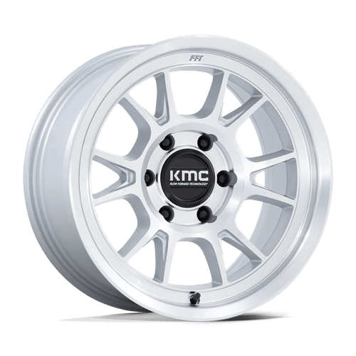 KMC KM729 RANGE 17X8.5 GLOSS SILVER W/ MACHINED FACE