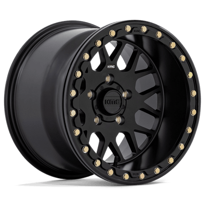 KMC Powersports KS235 GRENADE BEADLOCK 14X10 SATIN BLACK