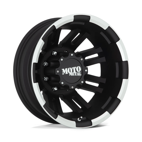 Moto Metal MO963 17X6 MATTE BLACK MACHINED DUALLY - REAR