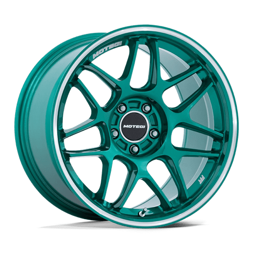 Motegi MR158 TSUBAKI 18X9.5 HOKKAIDO GREEN W/ MACHINED LIP