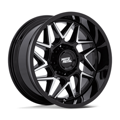 Moto Metal MO812 TURBINE 20X9 GLOSS BLACK W/ MACHINED FACE