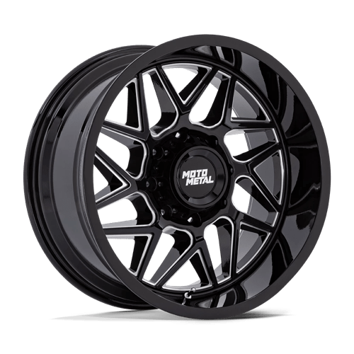 Moto Metal MO812 TURBINE 20X9 GLOSS BLACK MILLED