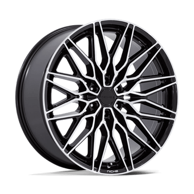 Niche 1PC NC278 CALABRIA 6 22X9.5 GLOSS BLACK W/ MACHINED