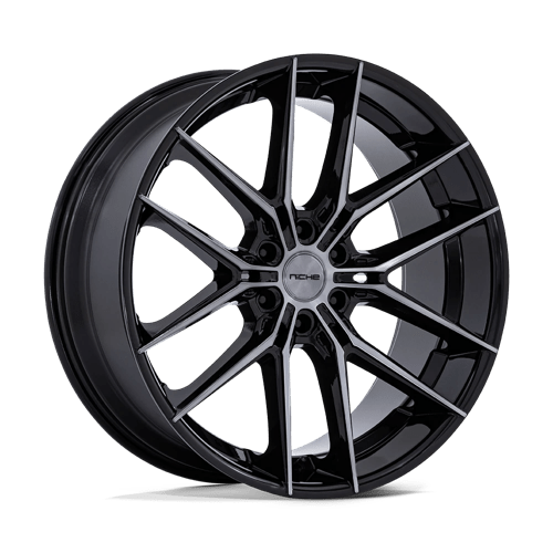Niche 1PC NC280 PRODIGY 6 24X10 GLOSS BLACK DARK TINTED CLEAR