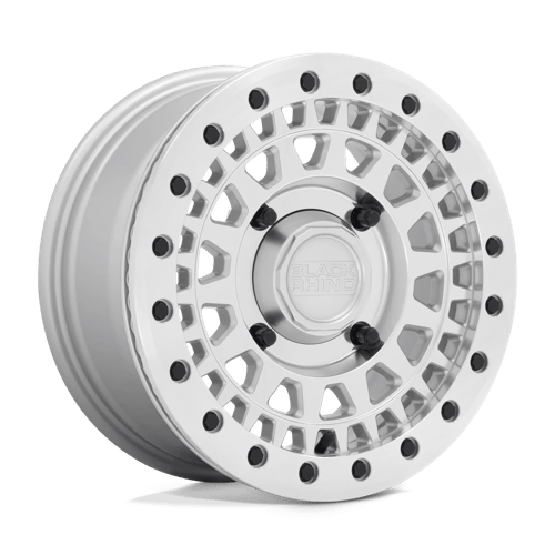 Black Rhino Hard Alloys - UTV PARKER UTV BEADLOCK 15X7 SILVER W/ MIRROR CUT FACE