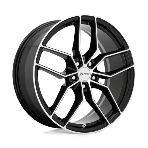 Petrol P5C 18X8 GLOSS BLACK W/ MACHINED FACE