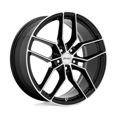 Petrol P5C 18X8 GLOSS BLACK W/ MACHINED FACE
