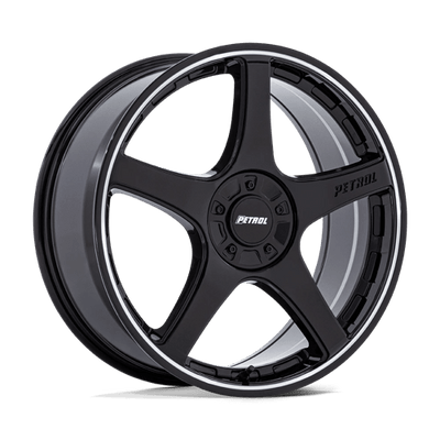 Petrol PE003 P2E 17X8 GLOSS BLACK W/ MACHINED LIP