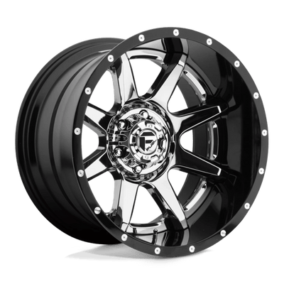 Fuel 2PC D247 RAMPAGE 20X12 CHROME PLATED GLOSS BLACK LIP