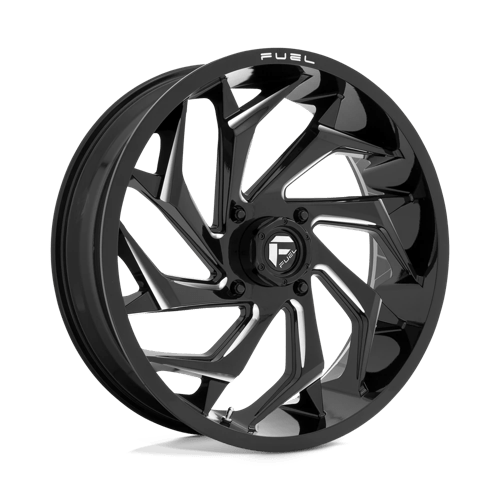 Fuel UTV D753 REACTION 22X7 GLOSS BLACK MILLED